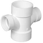4X4X3X3 PVC DWV Double SAN Tee