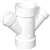 3X3X1-1/2X1-1/2 PVC DWV Double Wye