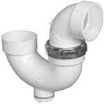 1-1/2 PVC DWV P Trap With Cleanout
