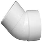 4 PVC DWV ST 45 Elbow