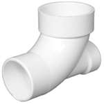 3 X 3 X 2 PVC DWV Left Heel Inlet ST 90 Elbow