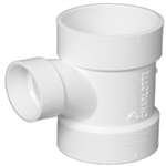 2 X 1-1/2 X 1-1/2 PVC DWV SAN Tee
