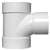 8 PVC DWV Hub X Hub X Hub Sanitary Tee