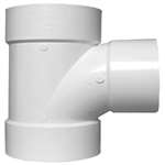 8 PVC DWV Hub X Hub X Hub Sanitary Tee