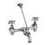 Not For Potable Use 2 Handle Wall Mount Service Sink Faucet Polished Chrome