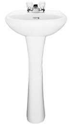19 1/2X17 3/8 4 Centerset Vitreous China Lavatory Only White