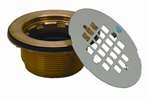 2 Brass No Caulk Shower Drain