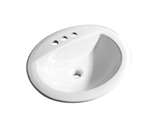 19 X 16 4 Centerset Drop In Vitreous China Lavatory Biscuit