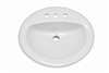 19 8 Center Vitreous China Drop In Lavatory Biscuit