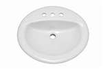 19 8 Center Vitreous China Drop In Lavatory White