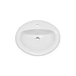 20 X 17 One Hole Vitreous China Drop In Lavatory White