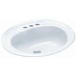 20 X 17 4 Centerset Vitreous China Drop In Lavatory White