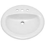 20 X 17 8 Center Vitreous China Drop In Lavatory Biscuit