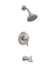 2.0 GPM 1 Handle Lever Tub and Shower Faucet Trim Brushed Nickel