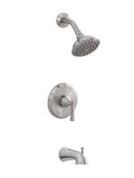 2.0 GPM 1 Handle Lever Tub and Shower Faucet Trim Brushed Nickel