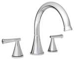 2 Handle Lever Three Piece Roman Tub Trim Polished Chrome