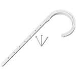 4 DWV J Hook With Nail White