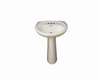 24 X 20 4 Centerset Three Hole Vitreous China Pedestal Lavatory Only Biscuit