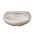24 X 20 4 Centerset Three Hole Vitreous China Pedestal Lavatory Only White