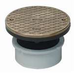 5 3/4 Brass Grate With 4 Cleanout Accessory