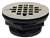 2 ABS No-Caulk Shower Drain With Stainless Steel Strainer