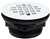 2 ABS No-Caulk Shower Drain With Plastic Strainer