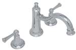 2 Handle Lever Three Piece Roman Tub Faucet Trim Polished Chrome