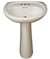 20 X 18 8 Center Three Hole Vitreous China Pedestal Lavatory Only Biscuit