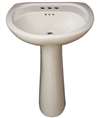 20 X 18 8 Center Three Hole Vitreous China Pedestal Lavatory Only Biscuit