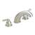 2 Handle Lever Three Piece Roman Tub Faucet Brushed Nickel Willow
