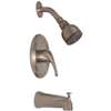 1.75 GPM 1 Handle Pressure Balance Lever Tub and Shower Trim Brushed Nickel