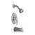 1 Handle Pressure Balance Lever Tub and Shower Trim Brushed Nickel