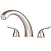 2 Handle Lever Three Piece Roman Tub Faucet Brushed Nickel