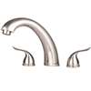 2 Handle Lever Three Piece Roman Tub Faucet Polished Chrome