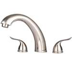 2 Handle Lever Three Piece Roman Tub Faucet Polished Chrome