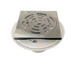 2 PVC Adjustable Shower Drain W/SQ Chrome Plated Top