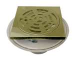 2 PVC Adjustable Shower Drain W/SQ Nickel Brass Top