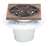 2 PVC Adjustable Shower Drain W/SQ Oil Rubbed Bronze Top