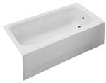 60 X 30 X 14 1/4 Bath Left Hand White