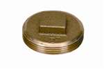 3-1/2 Raised Head Square Cut IPS Brass Plug