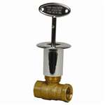 1/4T Chrome Angle Log Lighter Valve With Key