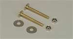 1/4 X 2-1/4 Brass Closet Bolt Double Round N&W