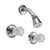 2.5 GPM 2 Handle Acrylic Shower Faucet Polished Chrome