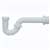 1-1/2 Plastic P Trap Slip-Joint W/SW Adapter WH