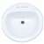 19 Three Hole Round Lavatory Steel White