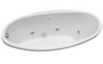 58 X 38 Acrylic Oval Soaker Bath Biscuit