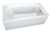 72 X 42 Left Hand Acrylic Bath With Skirt White