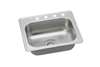 25 X 22 Three Hole 7.0 20 Gauge 1 Bowl Stainless Steel Sink