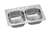 33 X 22 Three Hole 7.0 20 Gauge Double Bowl Stainless Steel Sink