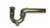 1-1/2 17 Gauge Sink Trap W/CO & Tube Chrome